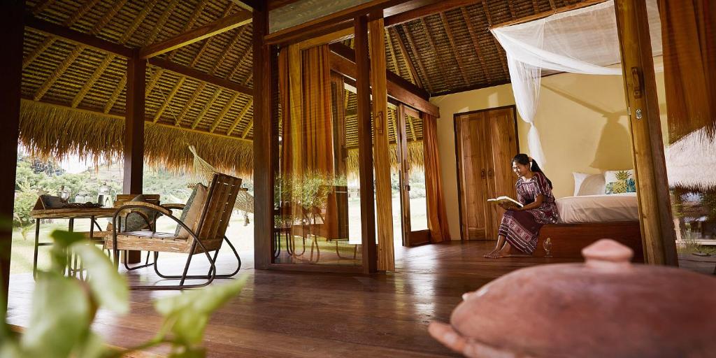 Area soggiorno di Pearl Beach Resort Gili Asahan