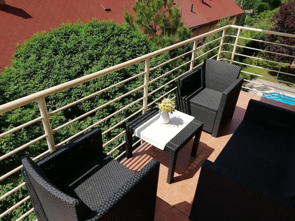 Balkón alebo terasa v ubytovaní Balaton Beach Apartman