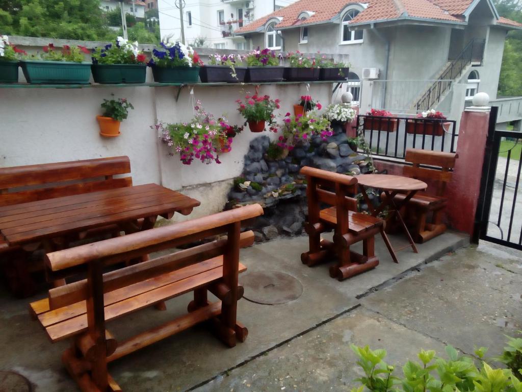 Balkón nebo terasa v ubytování Guest house Mirijevski Konak