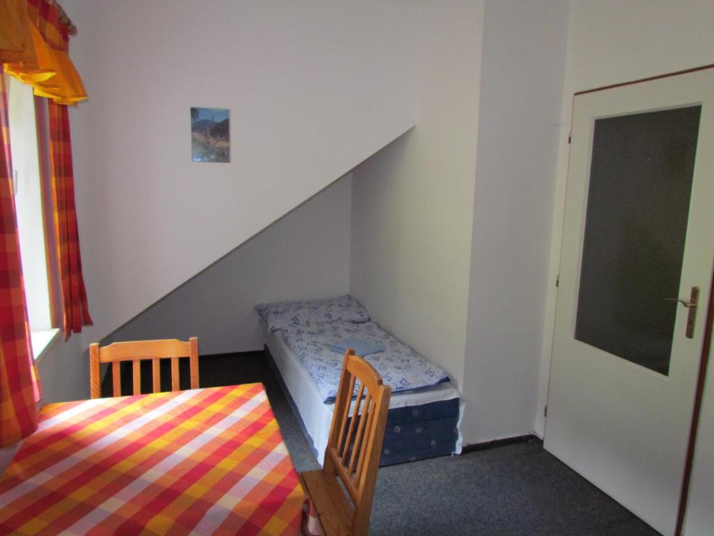 Postel nebo postele na pokoji v ubytování Chata Betyna