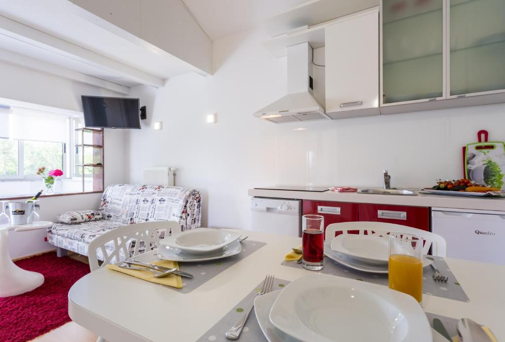 Kuchyň nebo kuchyňský kout v ubytování Molnar Resort Apartment Ljiljana