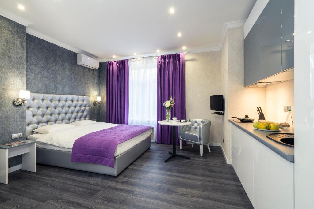 Katil atau katil-katil dalam bilik di Apartments in City Center Area