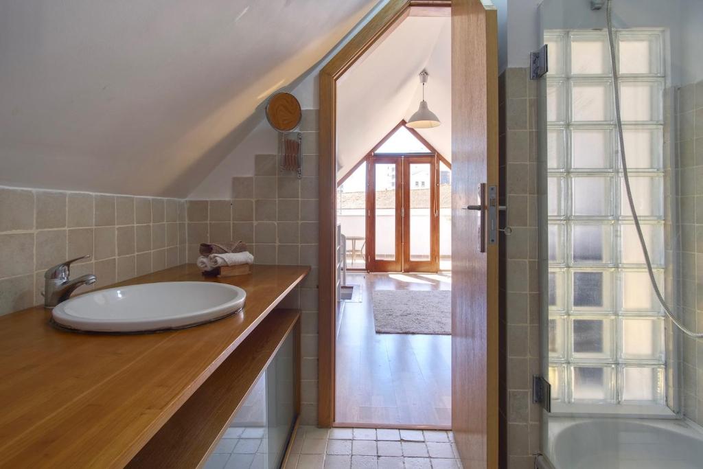 Koupelna v ubytování Casa da Avó