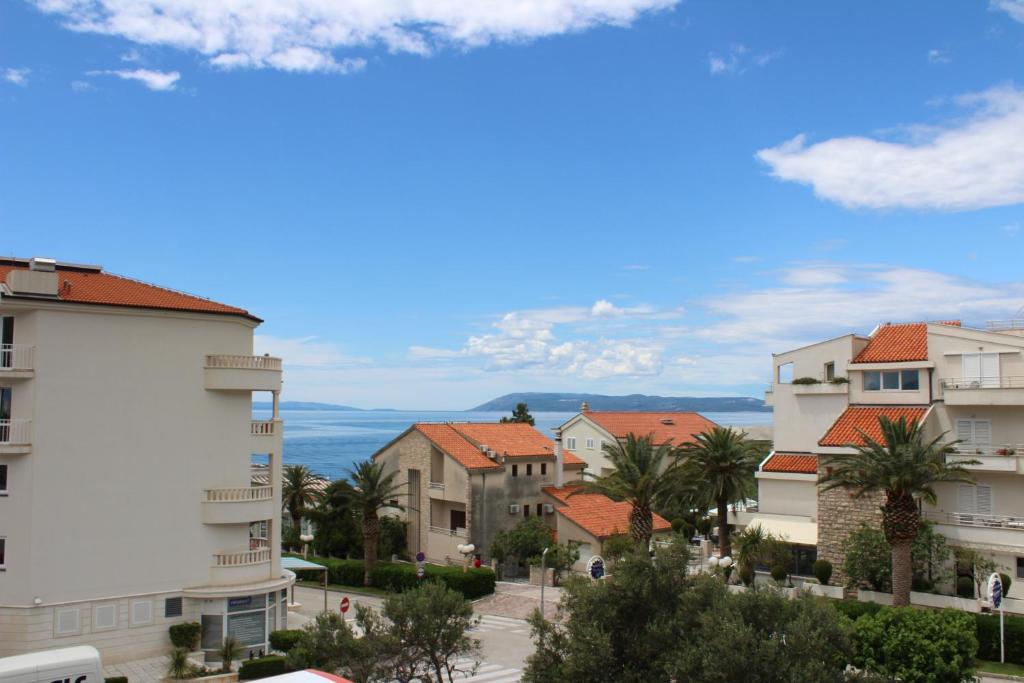 a view of the city from the apartment at Apartmani Milkovic in Tučepi