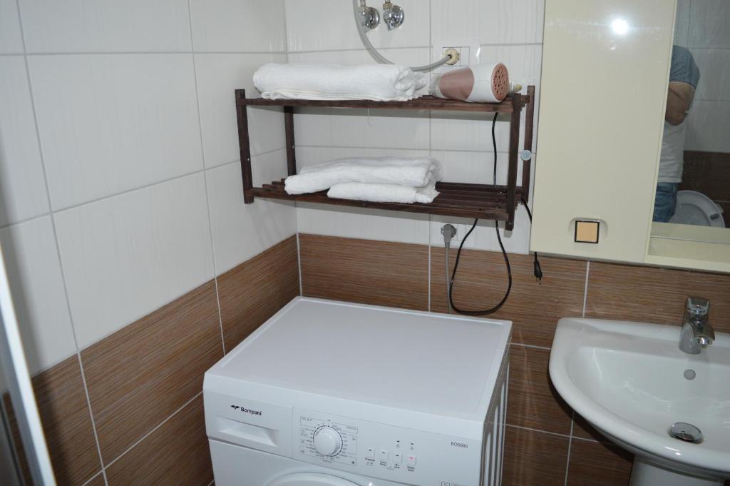 Koupelna v ubytování Apartment Bllaca
