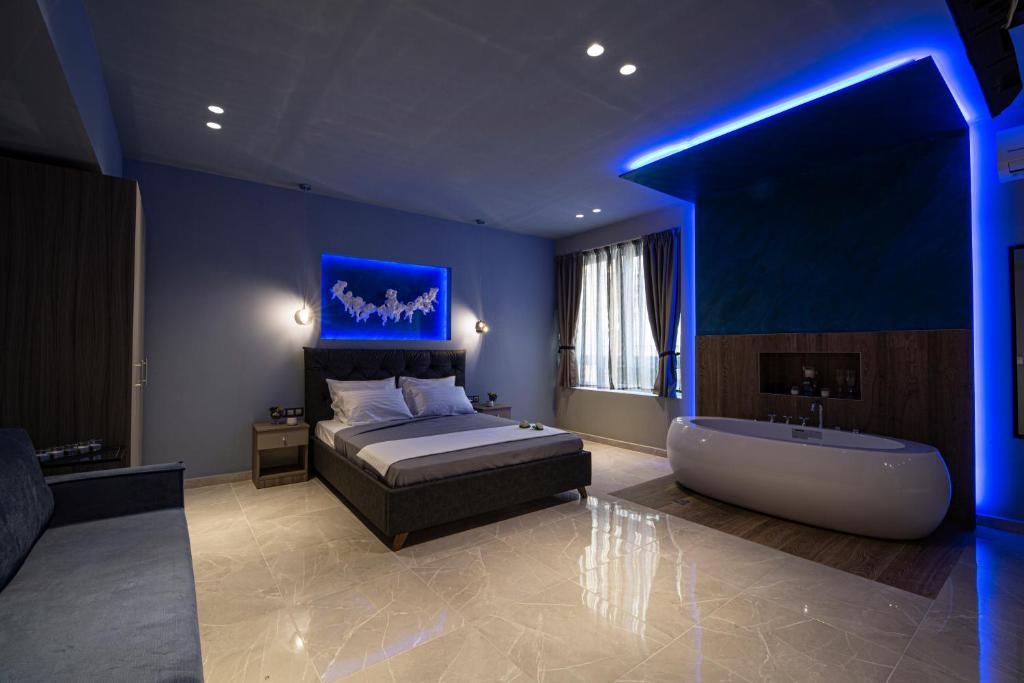 Χώρος καθιστικού στο Angel Deluxe Apartments & Suites Thessaloniki