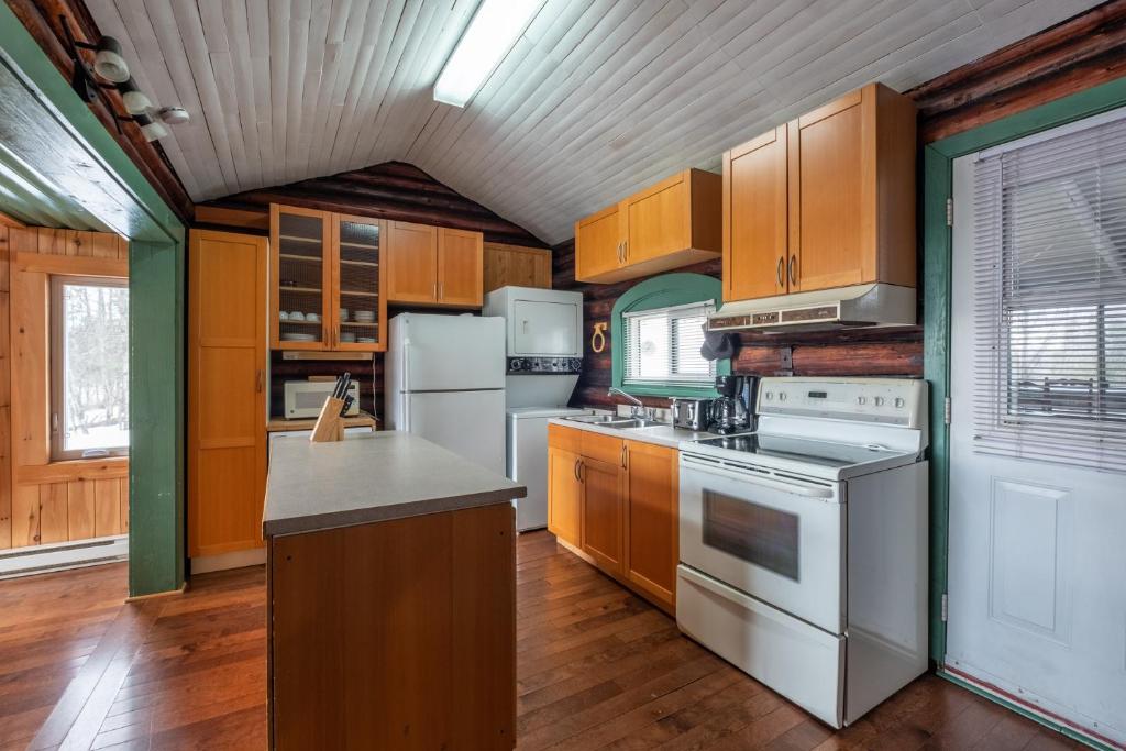 Kuchyň nebo kuchyňský kout v ubytování Les Chalets Sauvignon