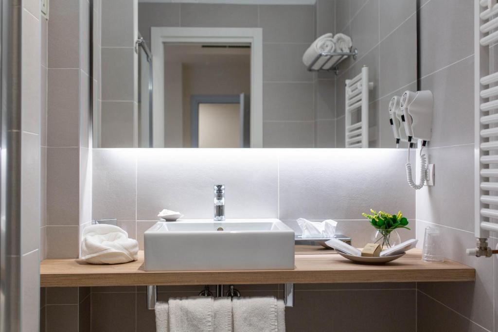 Koupelna v ubytování Hotel Reggiana