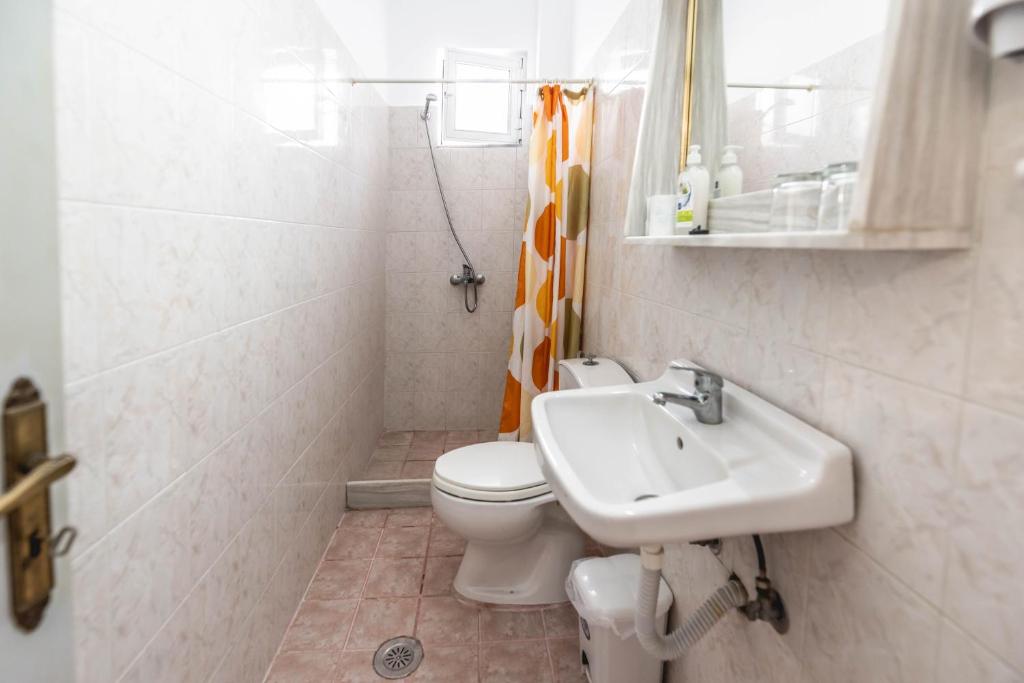 Koupelna v ubytování Hotel Ikaros
