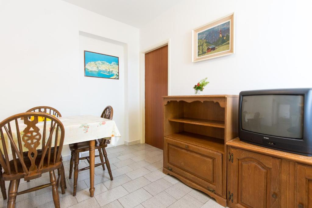 Televízia a/alebo spoločenská miestnosť v ubytovaní Apartment Pavacic