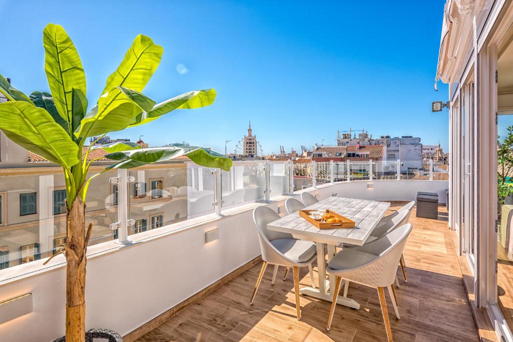 Balkón alebo terasa v ubytovaní iloftmalaga Ático Plaza de las Flores
