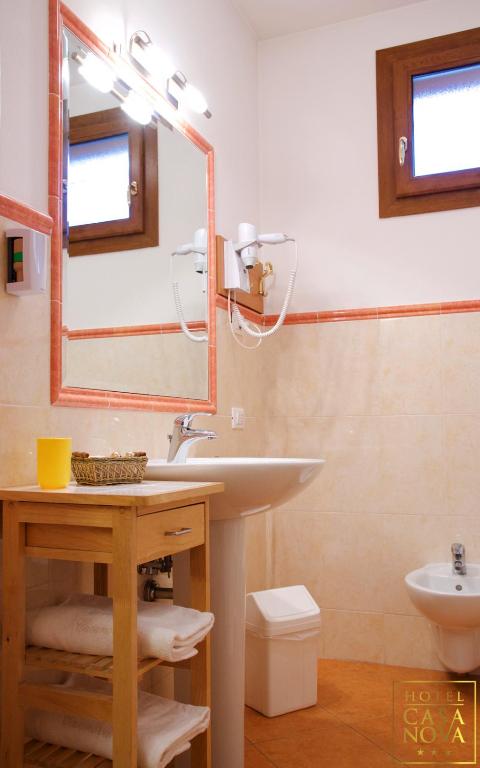 Koupelna v ubytování Hotel Casanova