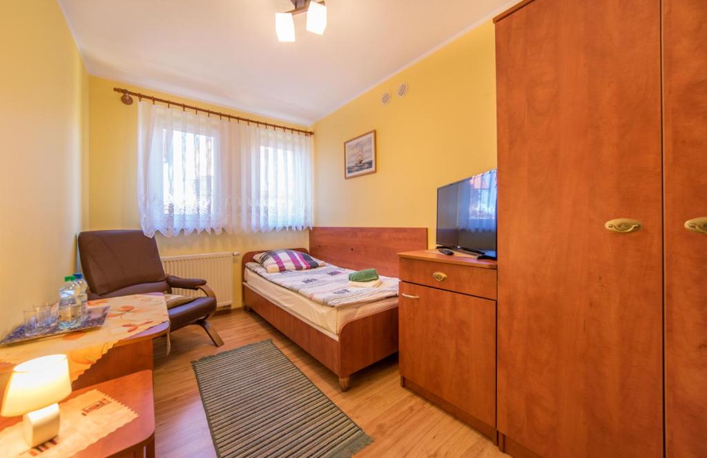 TV a/nebo společenská místnost v ubytování Malinka