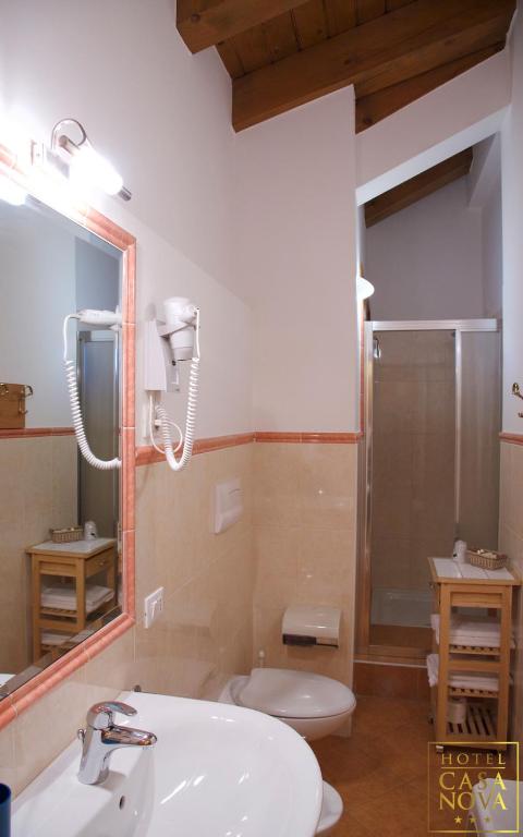 Koupelna v ubytování Hotel Casanova