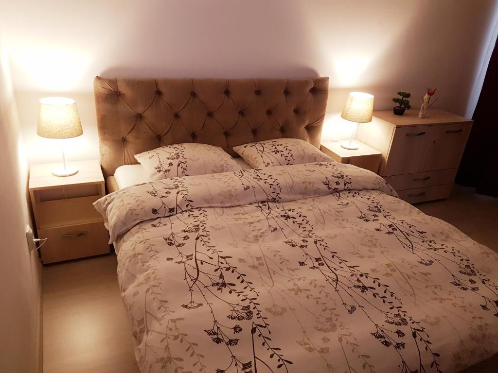 Cama ou camas em um quarto em Cozy House Decebal