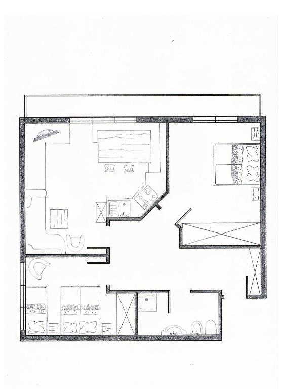 Plan piętra w obiekcie Appartement Haidacher