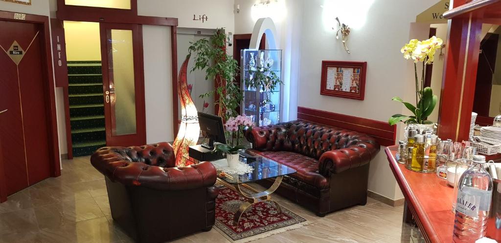 Posezení v ubytování Strandhotel Orchidee
