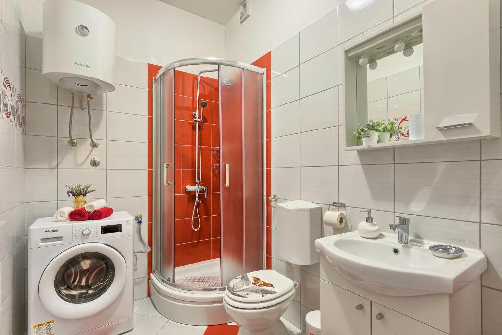 Koupelna v ubytování Apartment Amfiteatar Moris