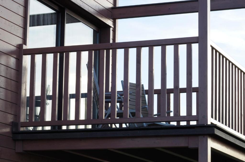 Balkón alebo terasa v ubytovaní Cabanas Da Barcela