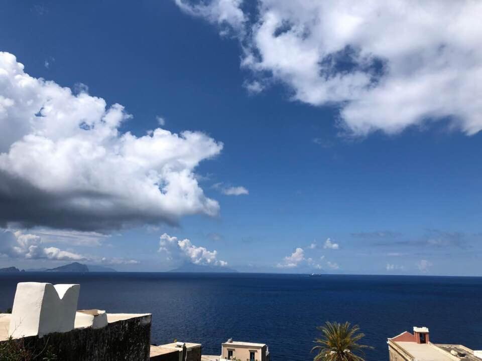 a view of the ocean from a building at Casa Mare Blu in Ginostra