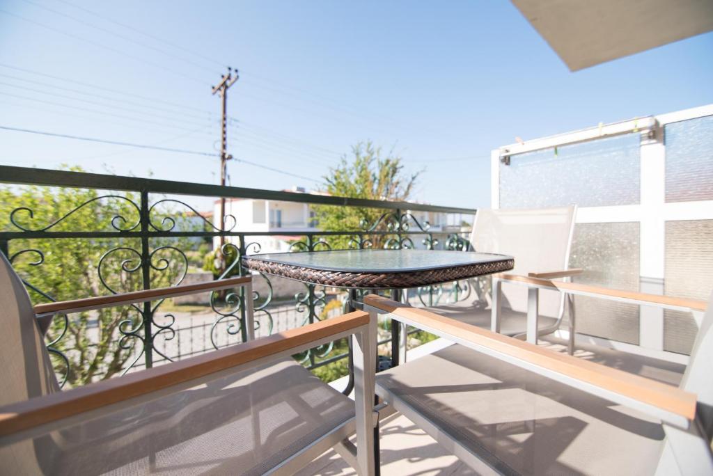 Balkon lub taras w obiekcie acquablue apartments