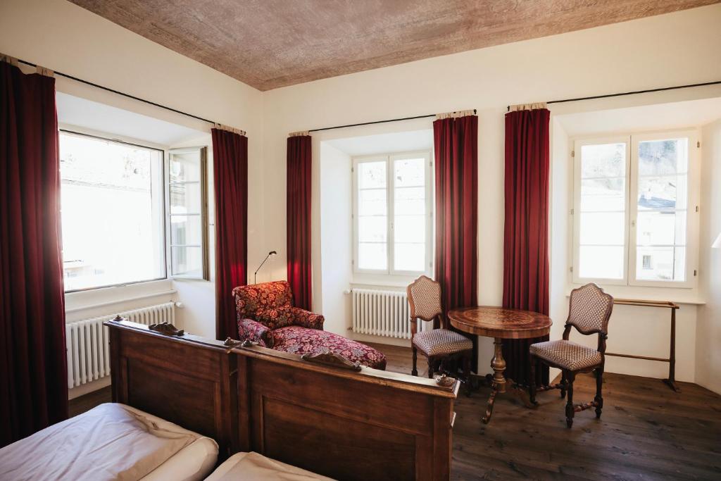 Uma área de estar em Historic Hotel Albrici