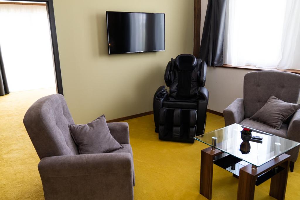 TV a/nebo společenská místnost v ubytování Hotel Kristály Konferencia & Wellness