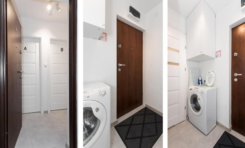 Kúpeľňa v ubytovaní SuperApart Belwederska A MiniStudio, Balcony, Kitchen, Pet-Friendly, TV & Wifi