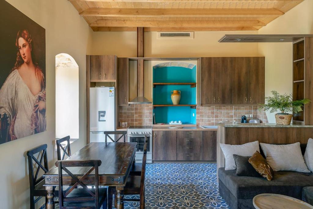 Kuchyň nebo kuchyňský kout v ubytování Villa Maria Kefalonia