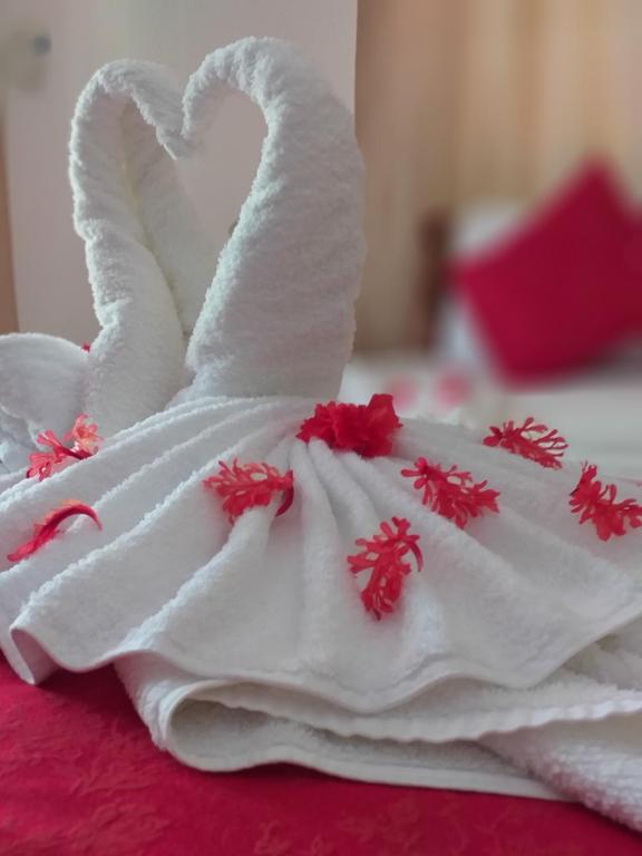 Postel nebo postele na pokoji v ubytování Pension Hibiscus
