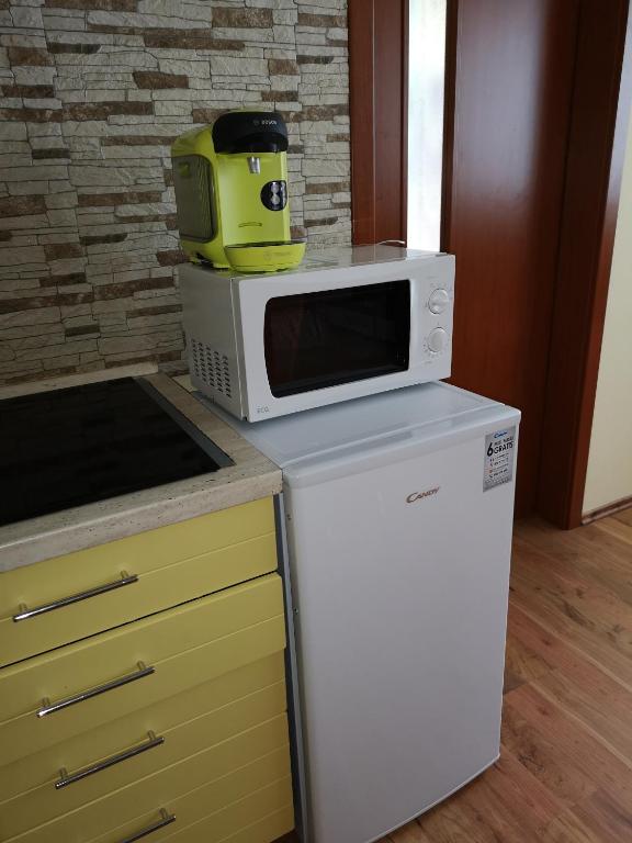 Kuchyň nebo kuchyňský kout v ubytování Apartmanovy Dom Triangel
