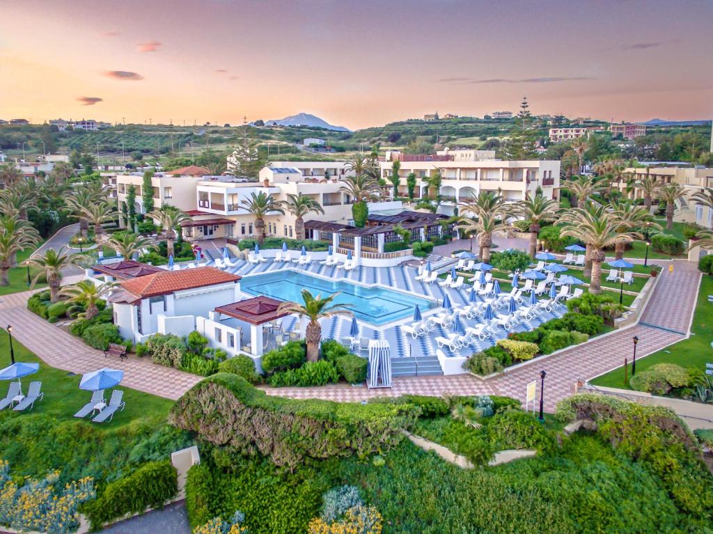 an aerial view of a resort with a pool at Creta Royal - Adults Only in Skaleta