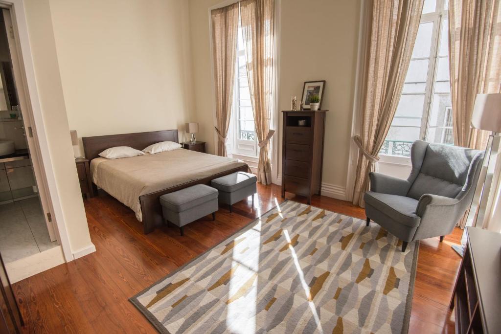 Posteľ alebo postele v izbe v ubytovaní Casa da Matriz