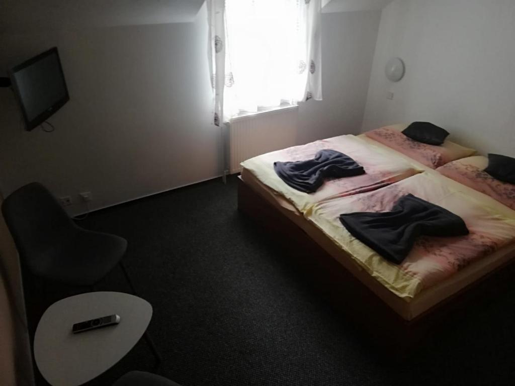 Postel nebo postele na pokoji v ubytování Penzion Andy