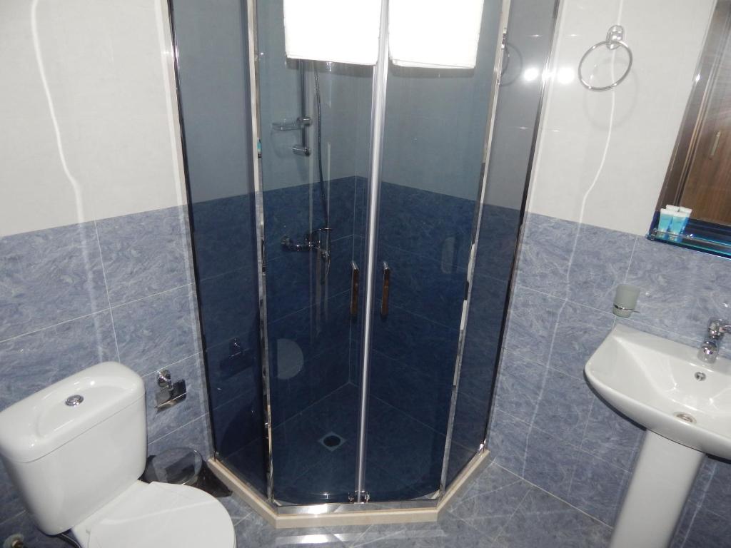 Koupelna v ubytování Hotel Belugo