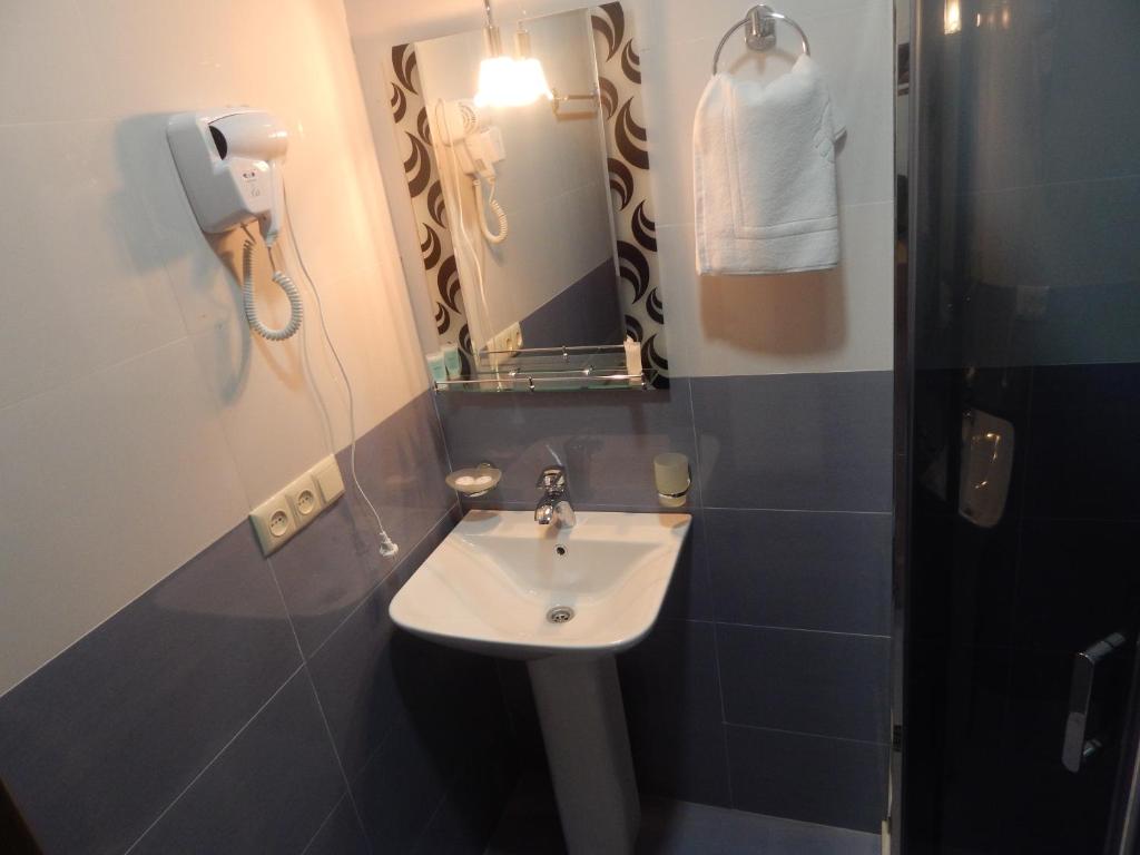 Koupelna v ubytování Hotel Belugo