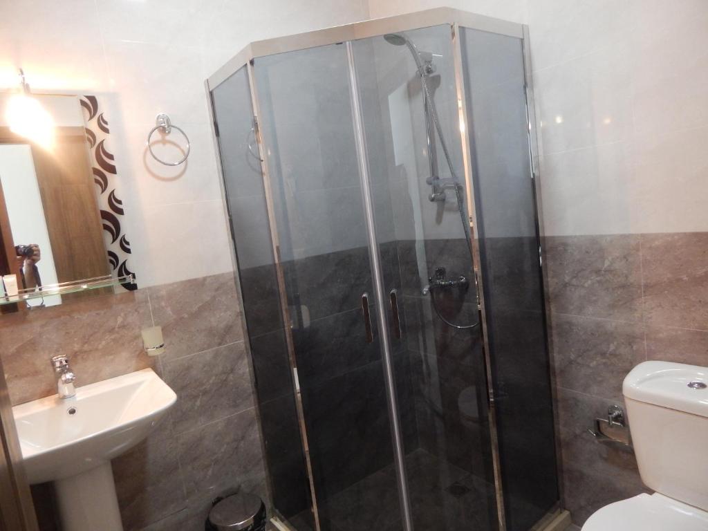 Koupelna v ubytování Hotel Belugo