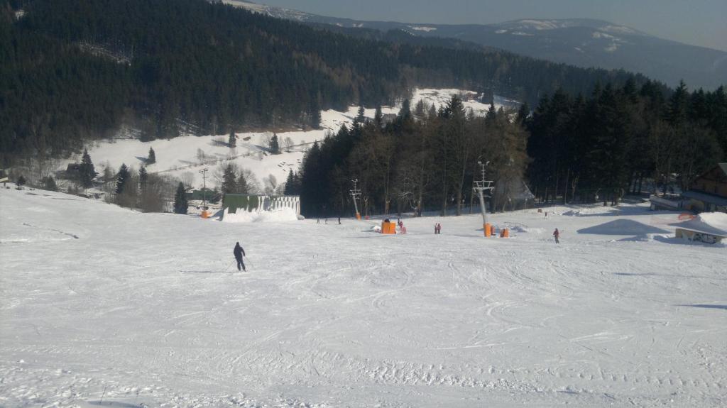 Penzion V Kolonce v zimě