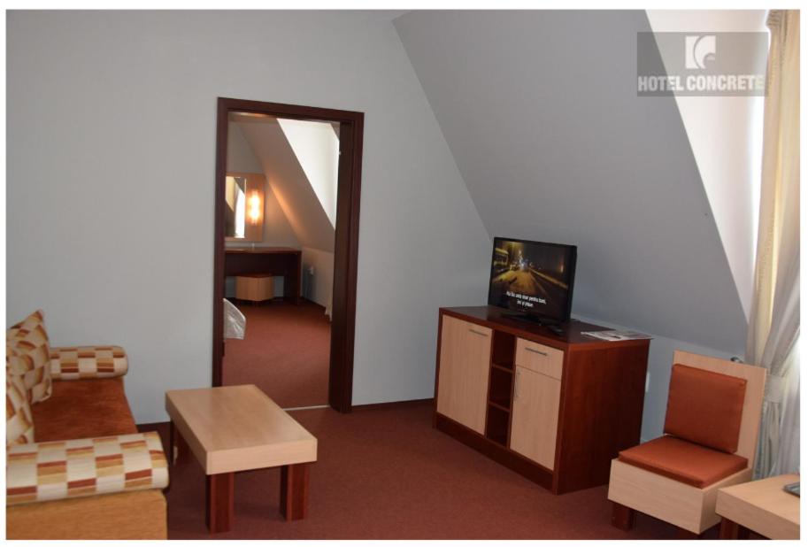 TV a/nebo společenská místnost v ubytování Hotel Concrete
