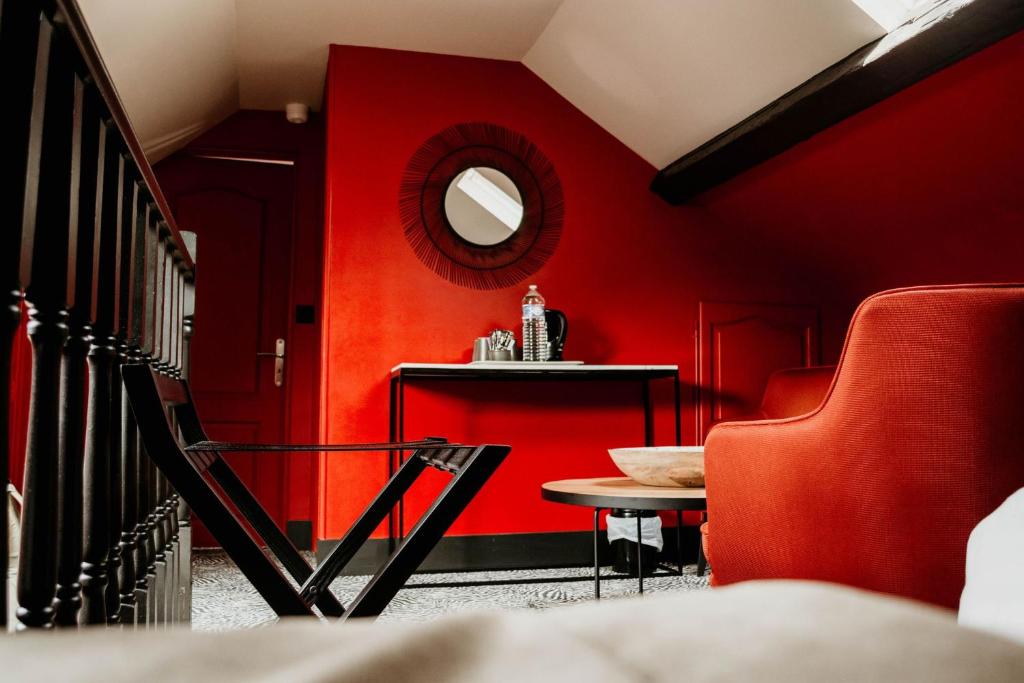 Postel nebo postele na pokoji v ubytování La villa 10 HÔTEL SPA