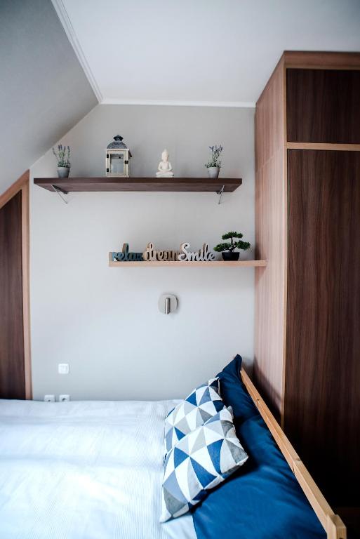 Posteľ alebo postele v izbe v ubytovaní Hollo Apartment - PRIVATE GARAGE - A/C