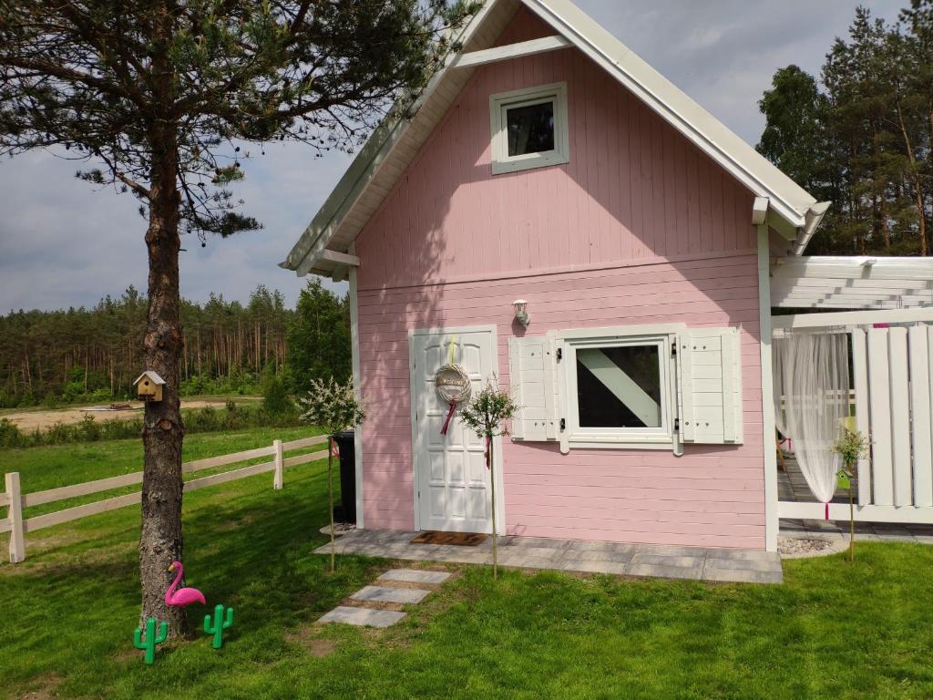 Zahrada ubytování Bajkowy domek Villa Rosa na Kaszubach