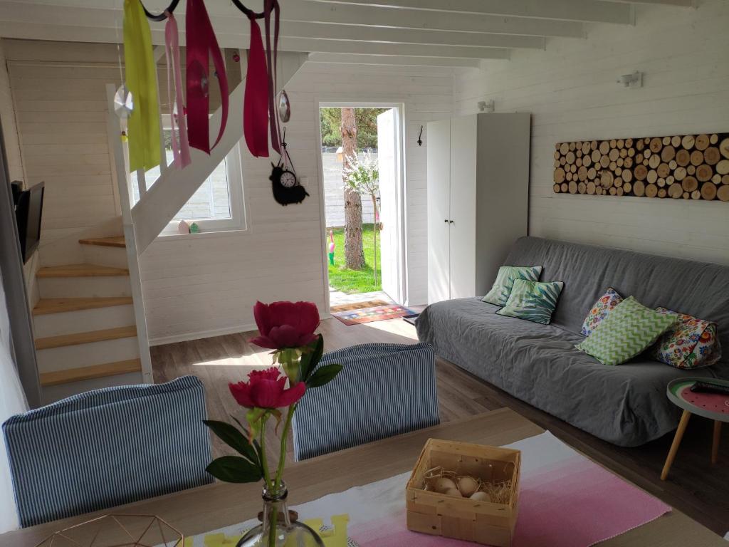 Posezení v ubytování Bajkowy domek Villa Rosa na Kaszubach