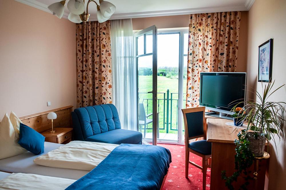 TV a/nebo společenská místnost v ubytování Pension Hiesel-Villa Untersbergblick