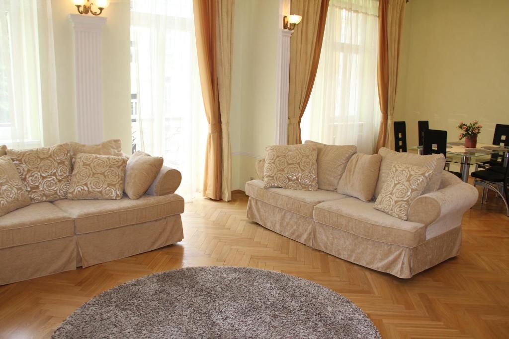 Posezení v ubytování Jurincom apartments Sadová