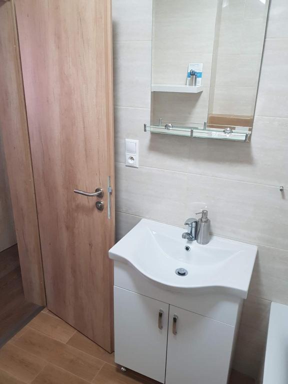 Koupelna v ubytování VIP Apartmány Žabník