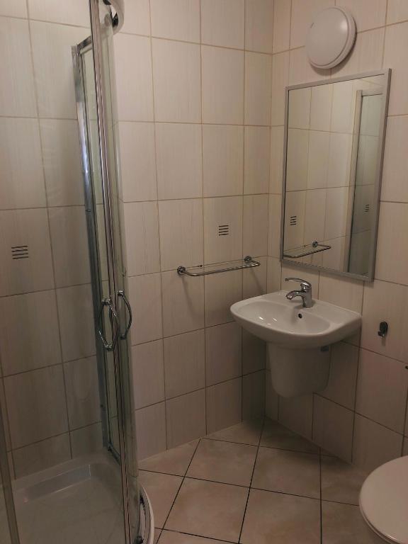 Kúpeľňa v ubytovaní Pod Winnym Gronem