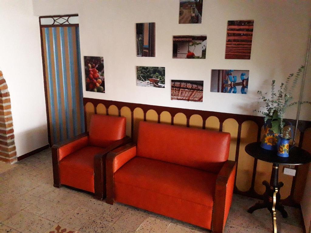 Istumisnurk majutusasutuses Hacienda Cafetera La Gaviota