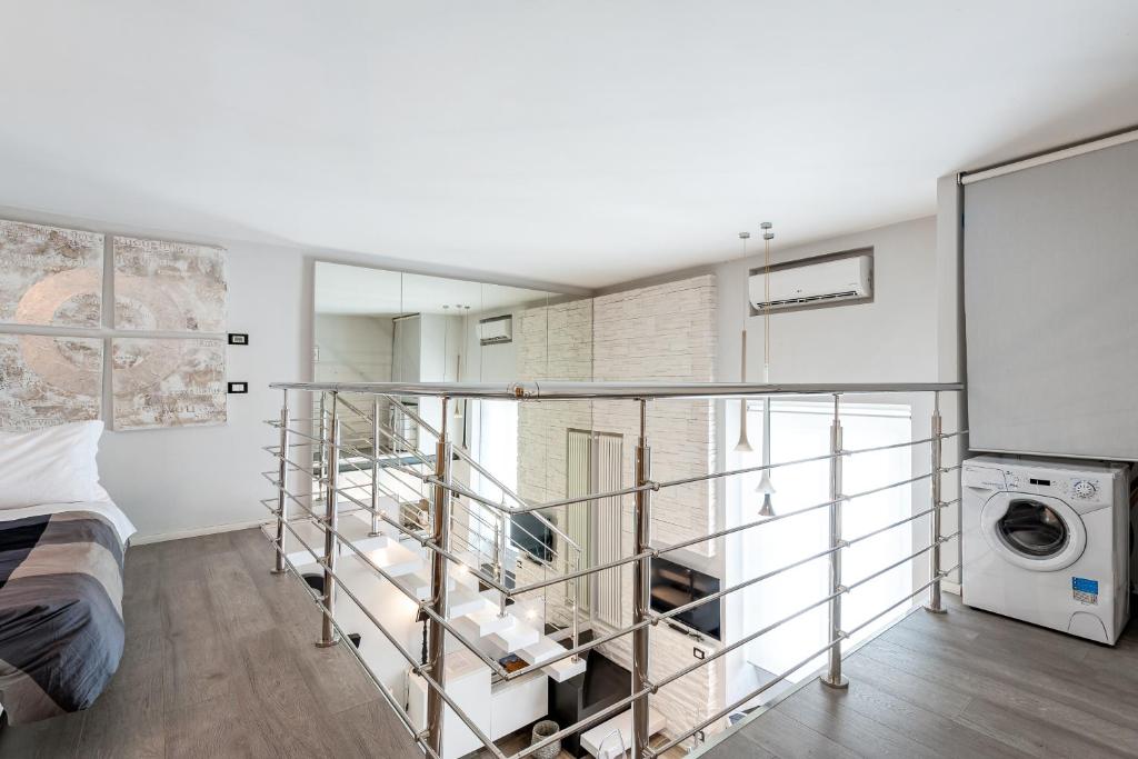 Posteľ alebo postele v izbe v ubytovaní IREX Tevere Sant Angelo private apartment