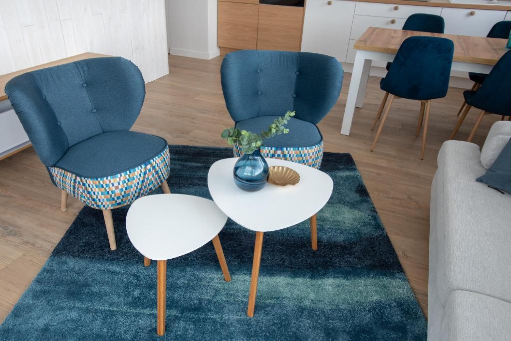 Posezení v ubytování Apartament Zefir Mechelinki